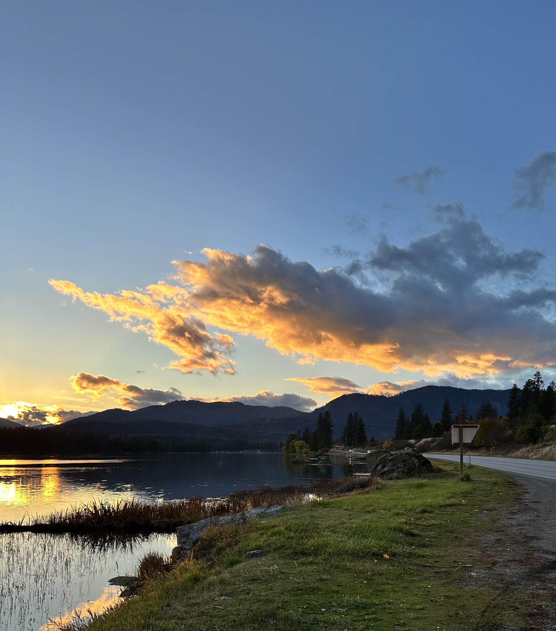 Sunset over the Clark Fork River in Sanders County